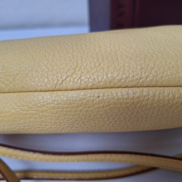 NWOT Kate Spade butter yellow pebbled leather crossbody foldover mini bag - Picture 11 of 14